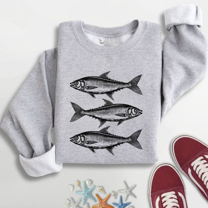 3 Sardines Sweatshirt S / Sport Grey