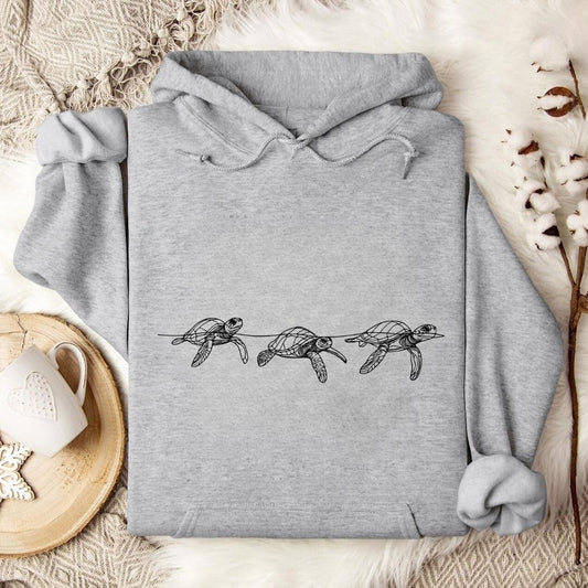 3 Turtles Hoodie Sport Grey / S
