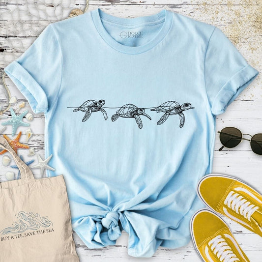3 Turtles T-Shirt Light Blue / S