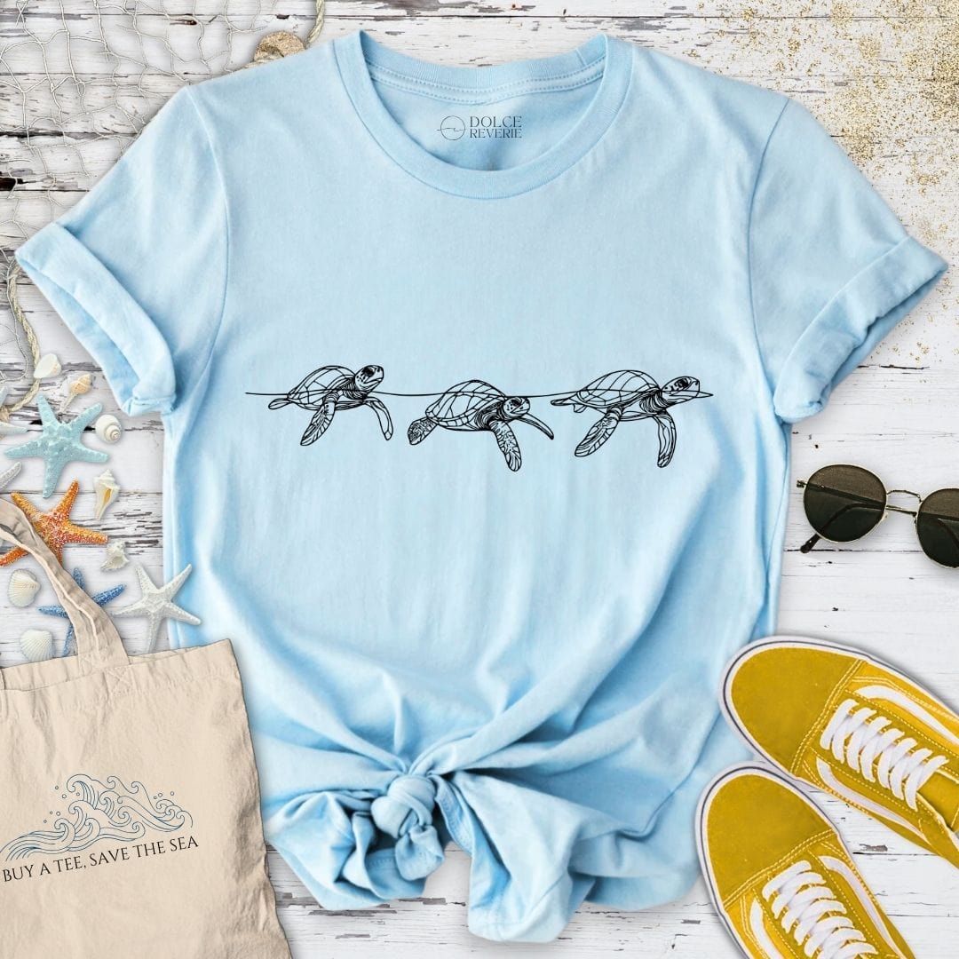 3 Turtles T-Shirt Light Blue / S