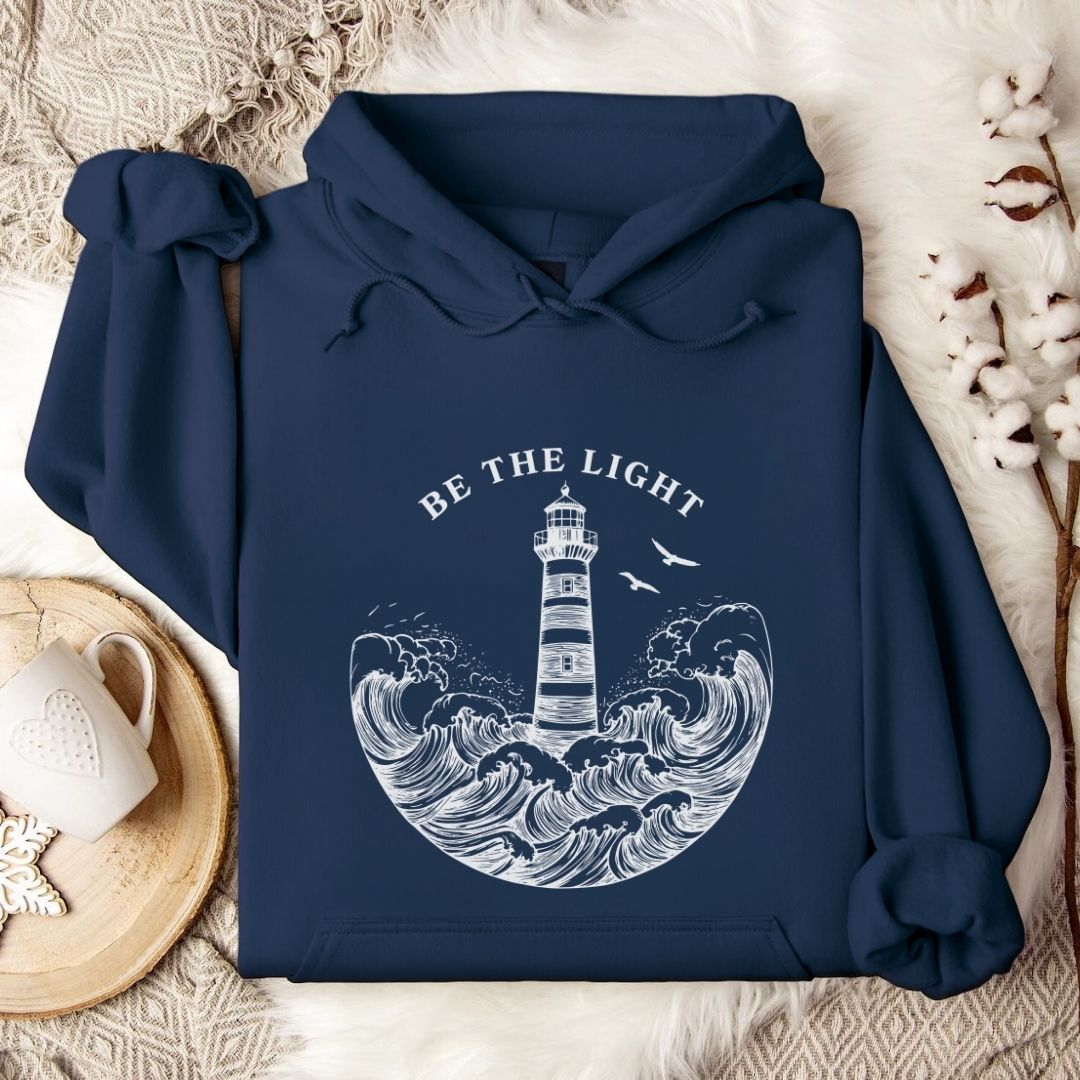 Be The Light Hoodie in Navy - Dolce Reverie