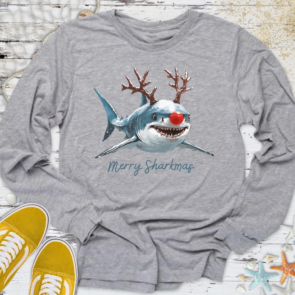 Merry Sharkmas Lobster Long Sleeve Tee