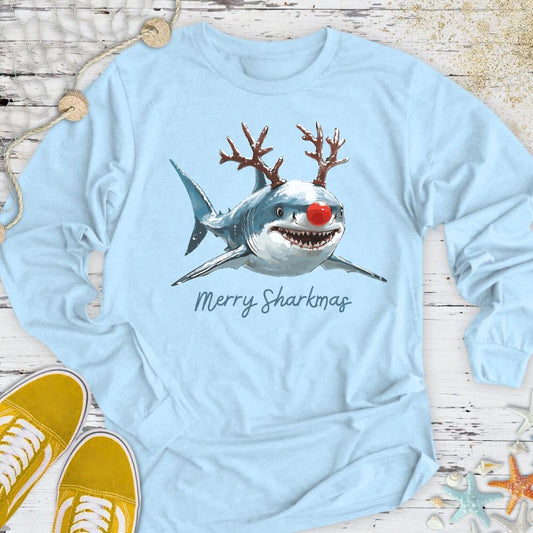 Merry Sharkmas Lobster Long Sleeve Tee