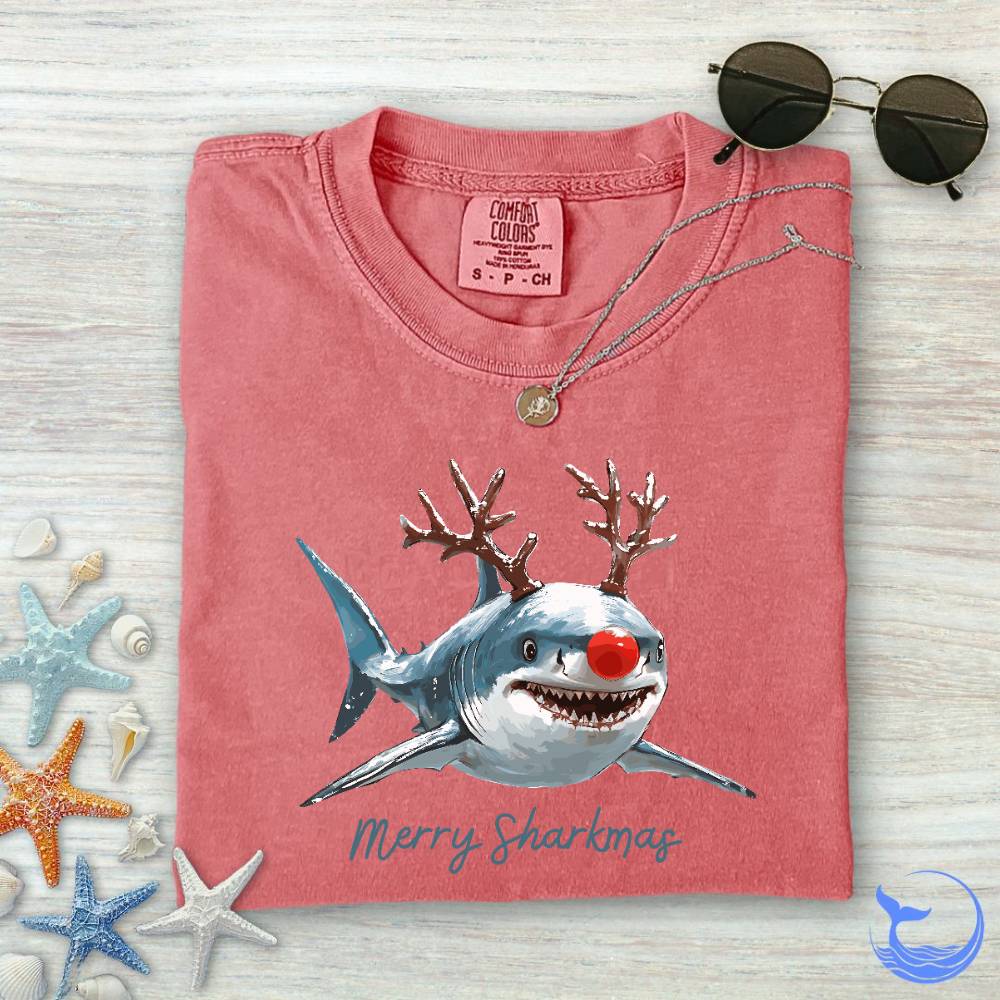 Merry Sharkmas Comfort Colors T-Shirt