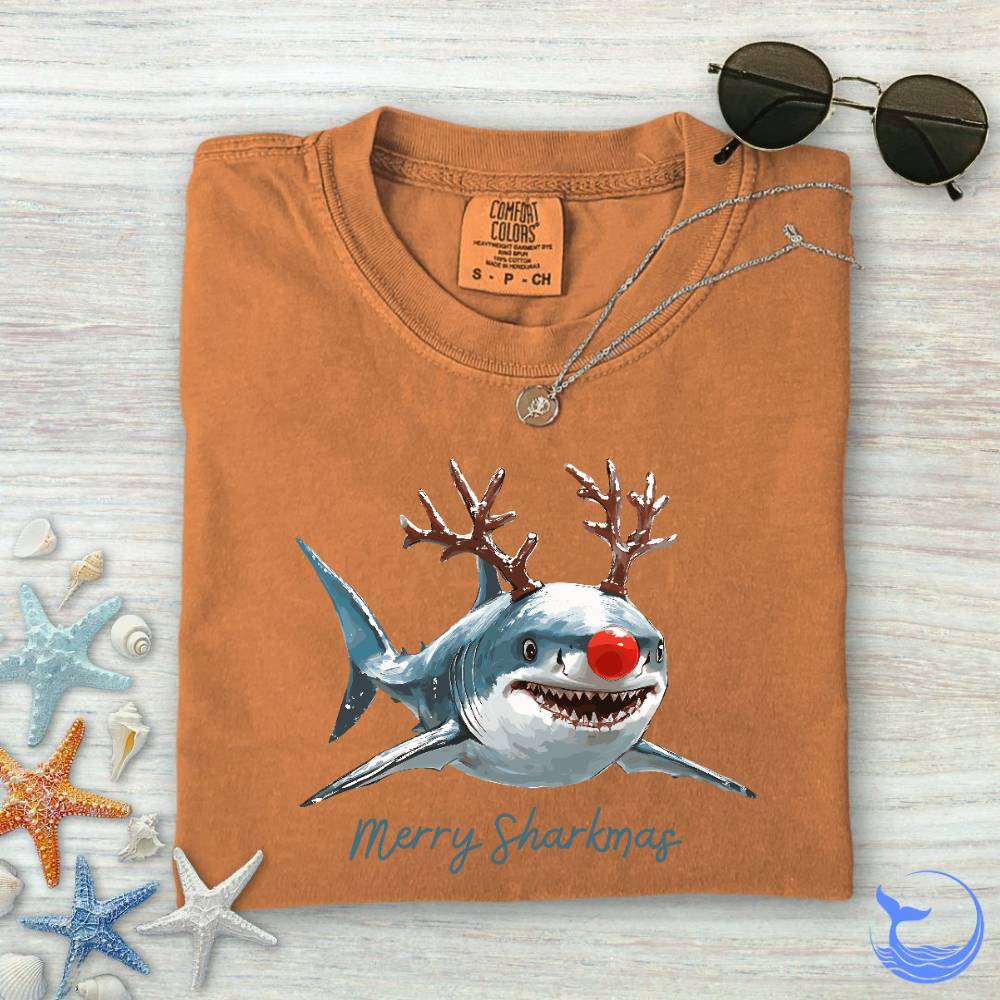 Merry Sharkmas Comfort Colors T-Shirt
