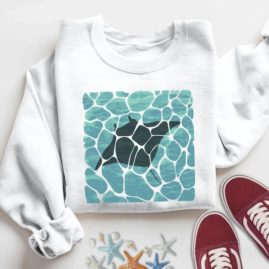 Swimming Manta Ray Sweatshirt