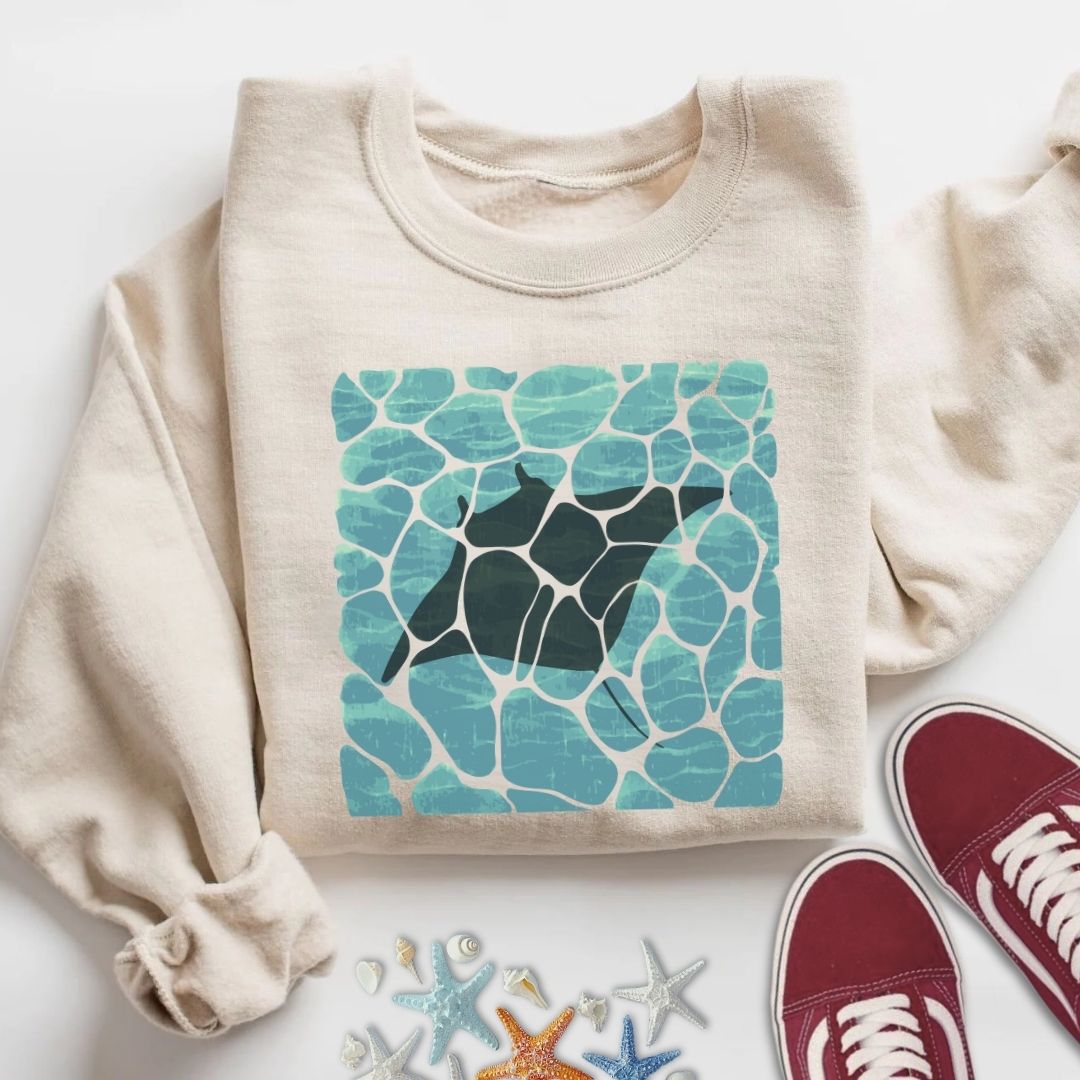 Swimming Manta Ray Sweatshirt