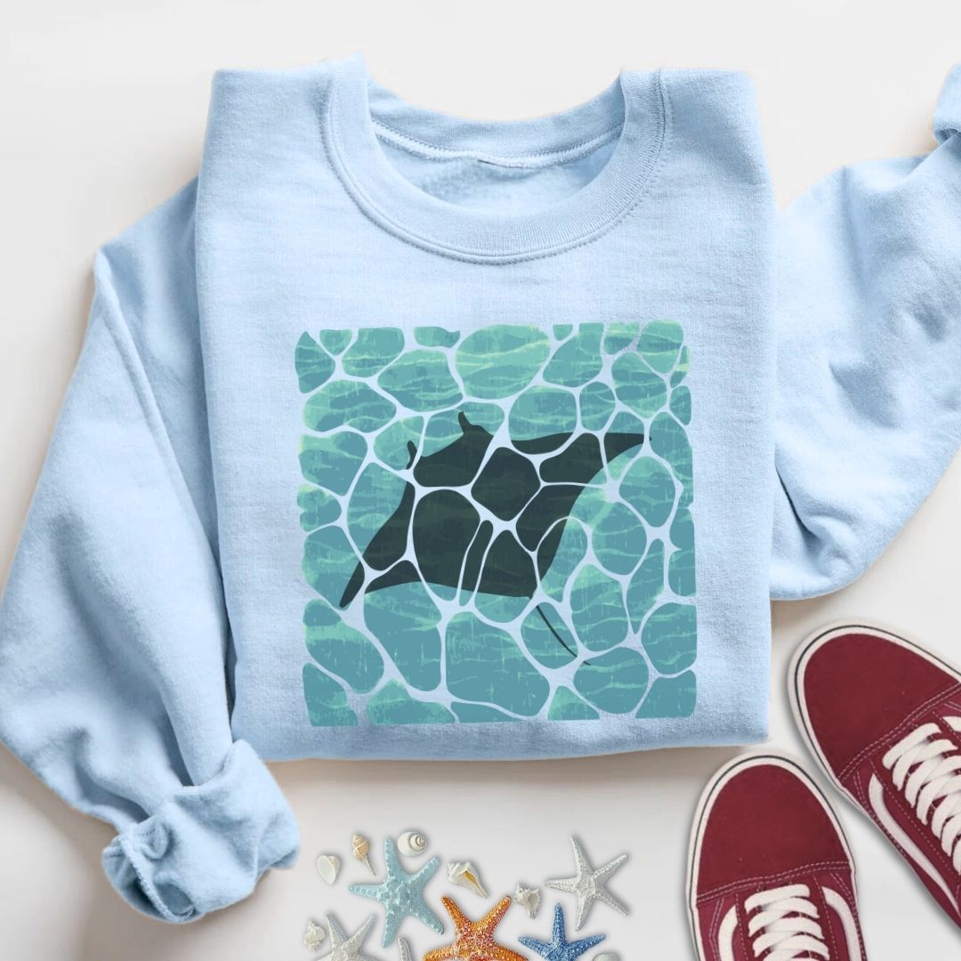 Swimming Manta Ray Sweatshirt