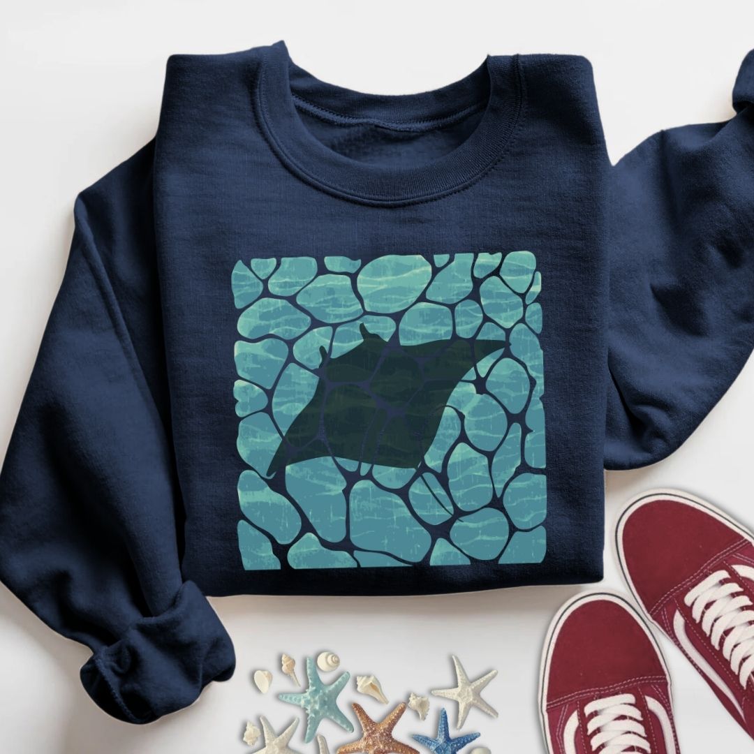 Swimming Manta Ray Sweatshirt