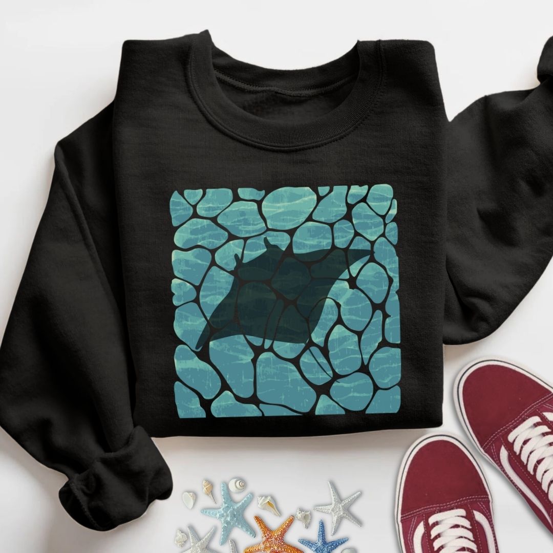 Swimming Manta Ray Sweatshirt