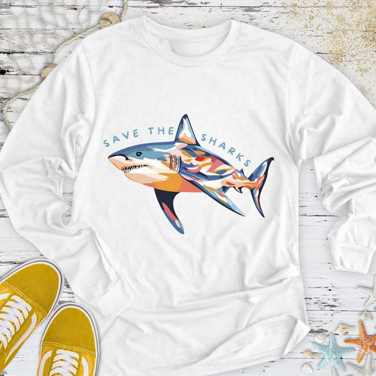 Save The Sharks Long Sleeve Tee