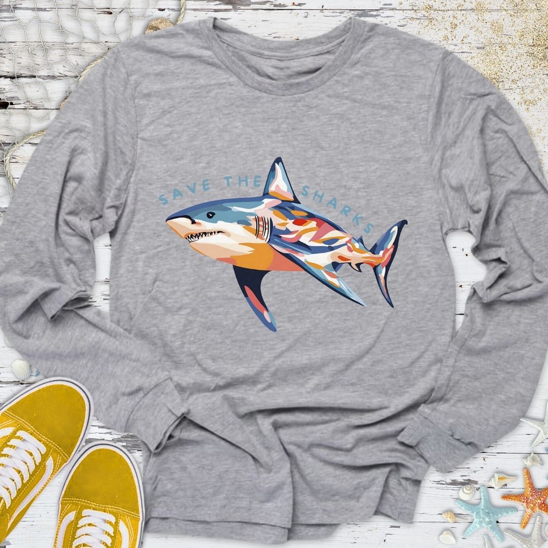 Save The Sharks Long Sleeve Tee