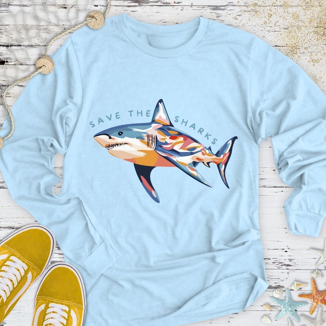 Save The Sharks Long Sleeve Tee