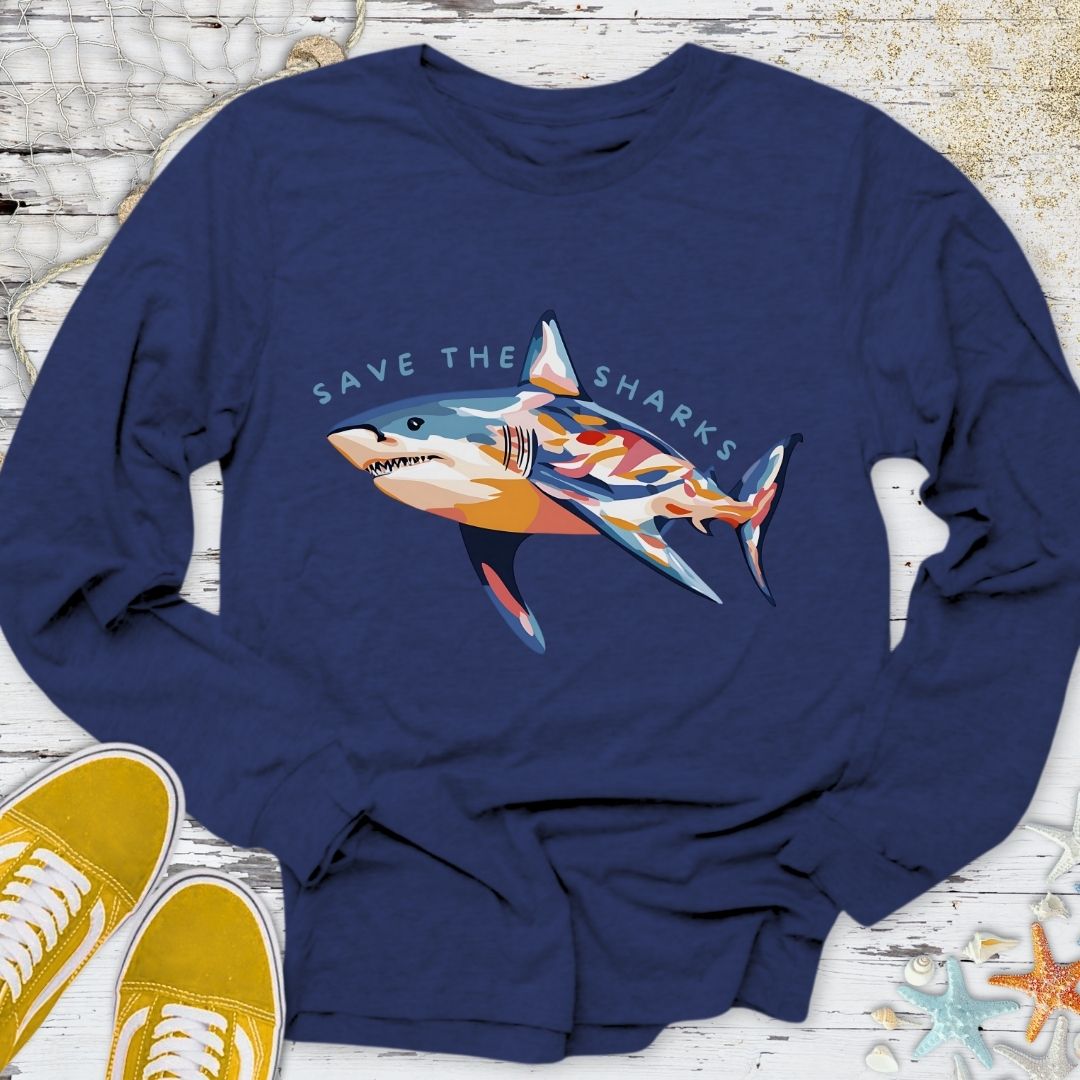 Save The Sharks Long Sleeve Tee
