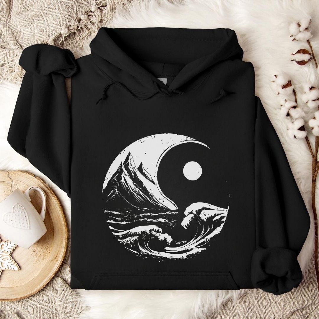 Ocean & Mountains Yin Yang Hoodie