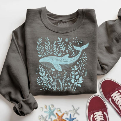 Whale & Plants Sweatshirt - Dolce Reverie