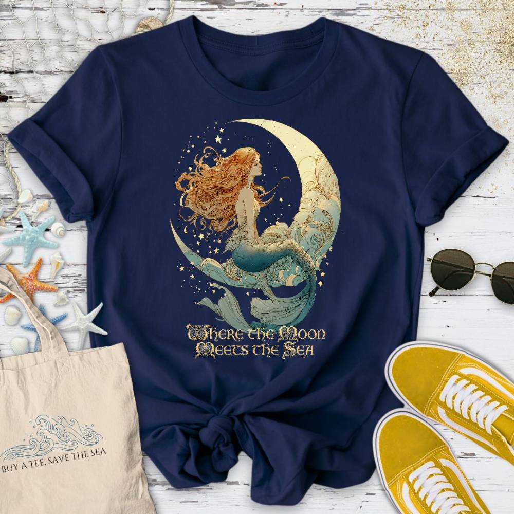 Moon Meets The Sea, Mermaid T-Shirt