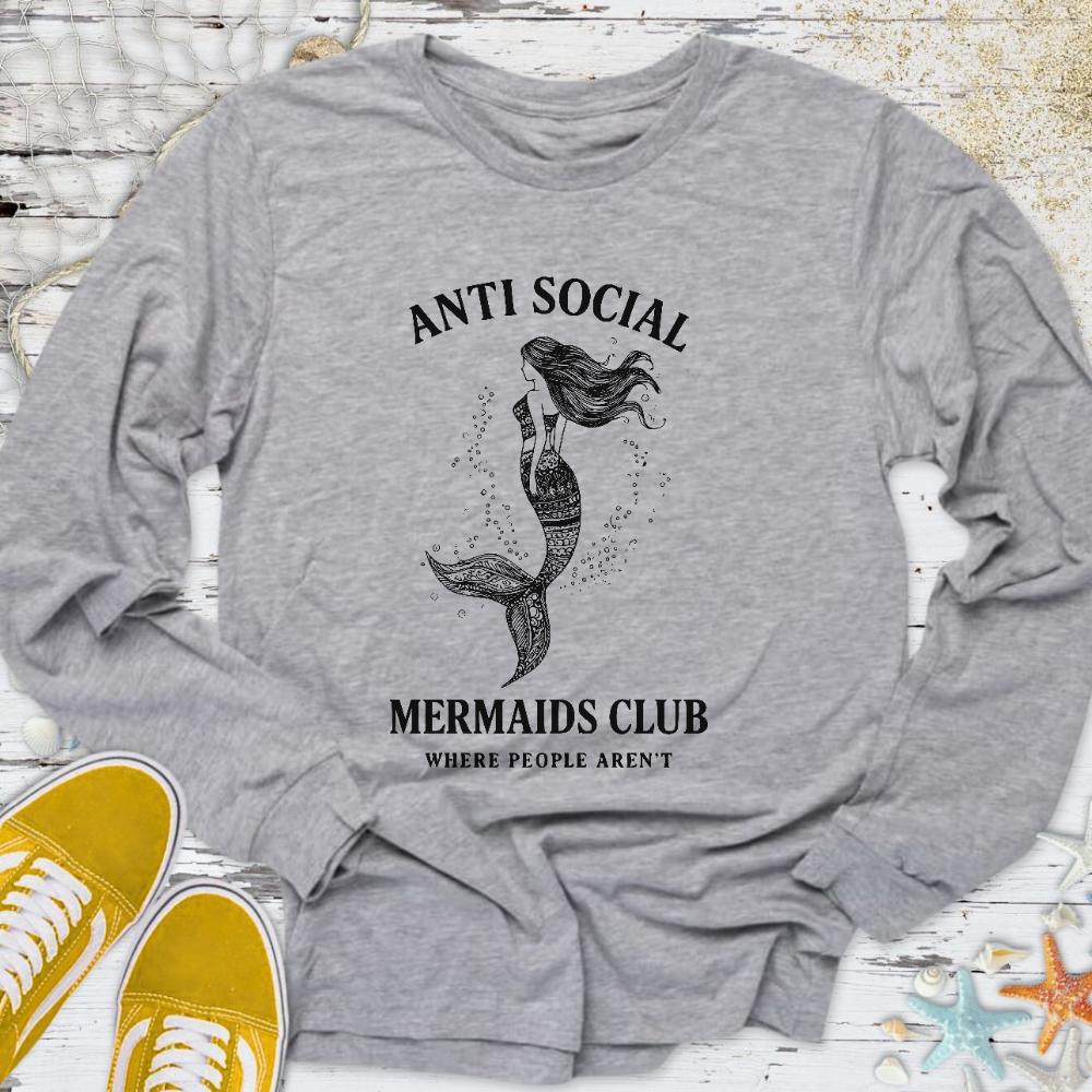 Anti Social Mermaid Long Sleeve Tee
