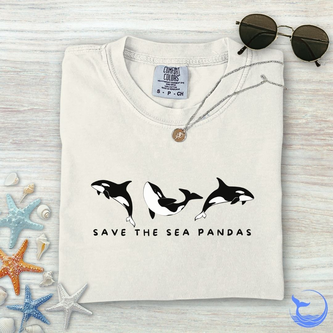 Save The Sea Pandas, Orca Comfort Colors T-Shirt