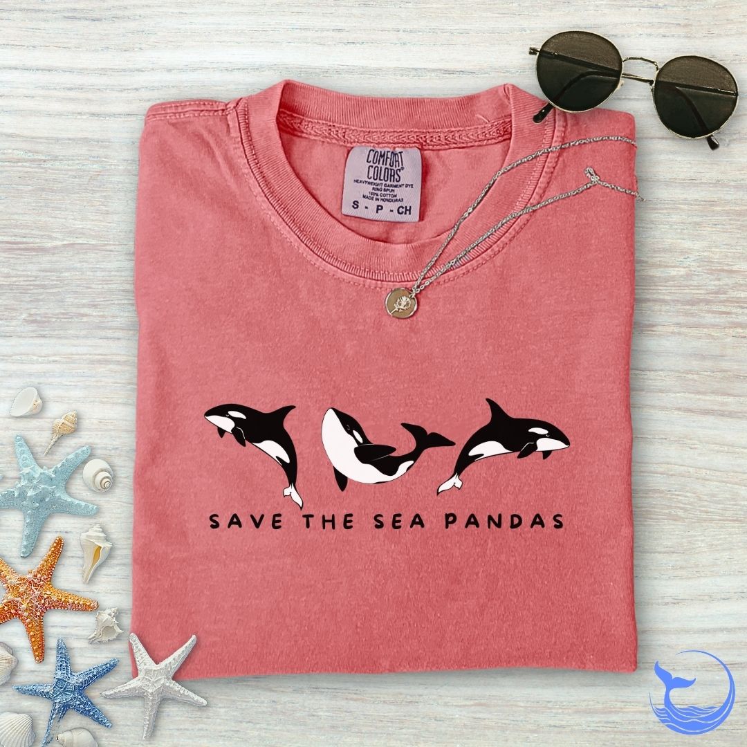 Save The Sea Pandas, Orca Comfort Colors T-Shirt