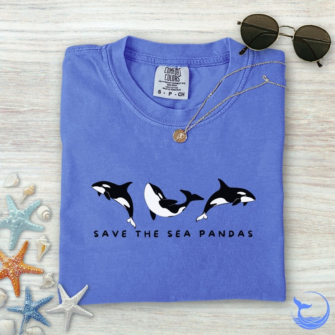 Save The Sea Pandas, Orca Comfort Colors T-Shirt
