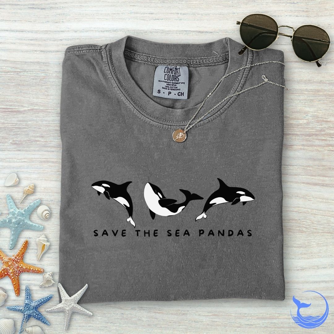Save The Sea Pandas, Orca Comfort Colors T-Shirt