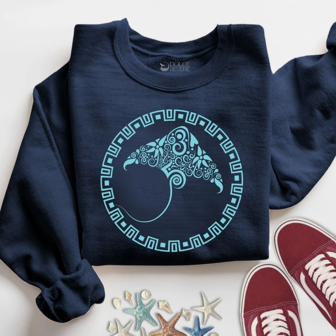 Tribal Manta Ray Sweatshirt
