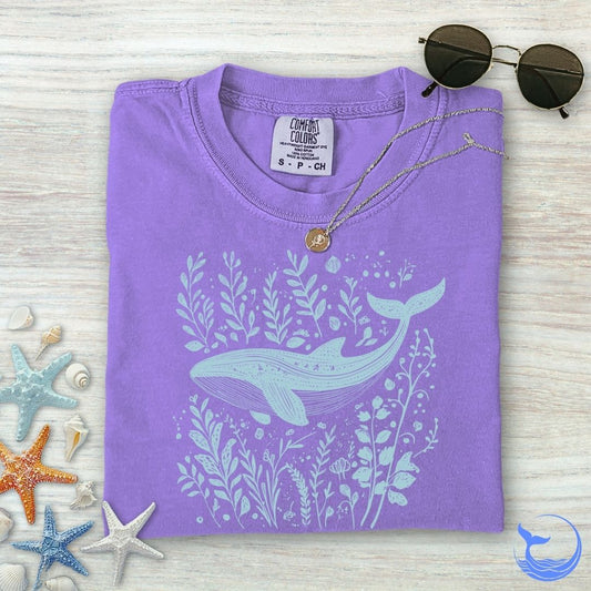 Whale & Plants Comfort Colors T-Shirt