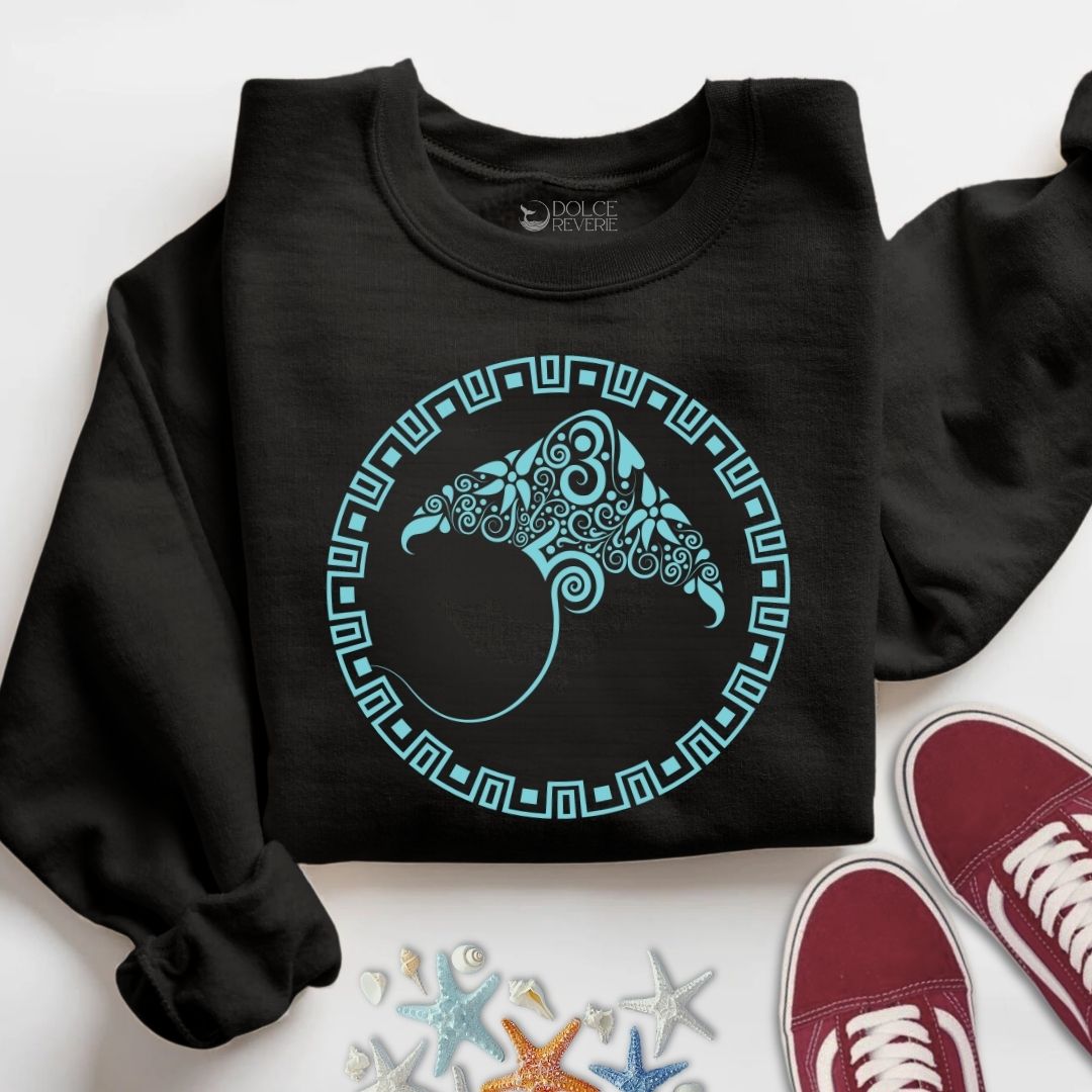 Tribal Manta Ray Sweatshirt