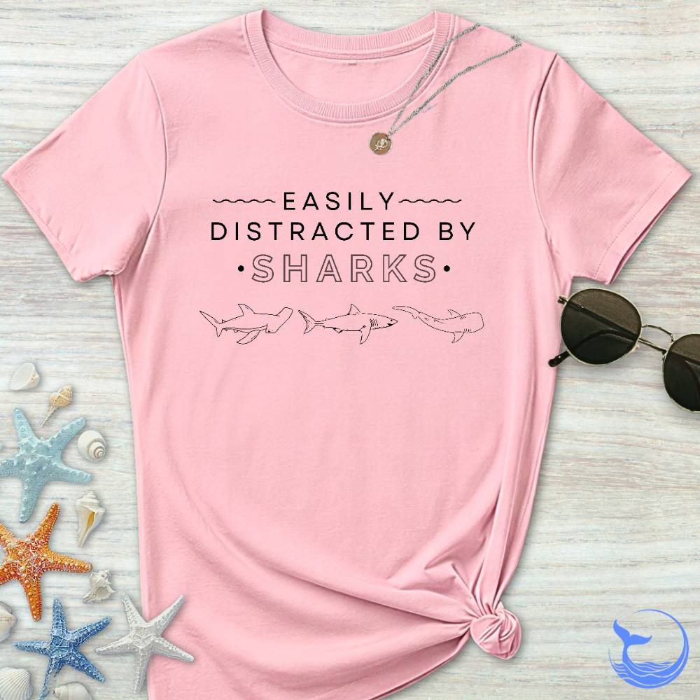 Easily Distracted By Sharks Women's T-Shirt