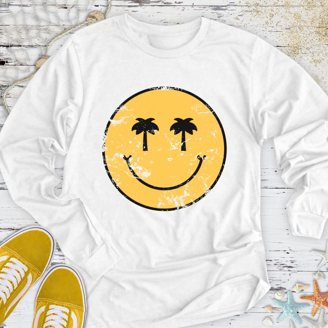 Tropical Smiley Long Sleeve Tee