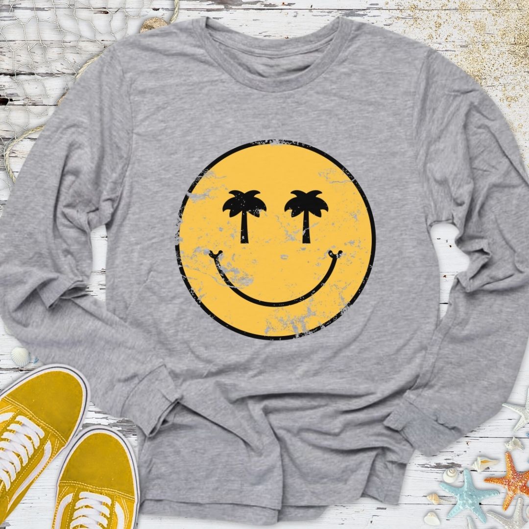 Tropical Smiley Long Sleeve Tee