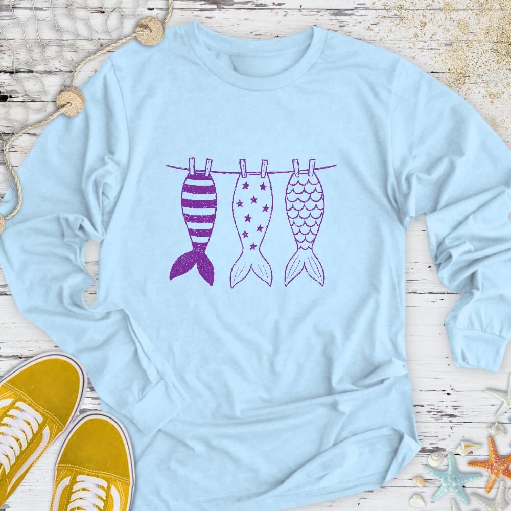 Mermaid Tails Long Sleeve Tee