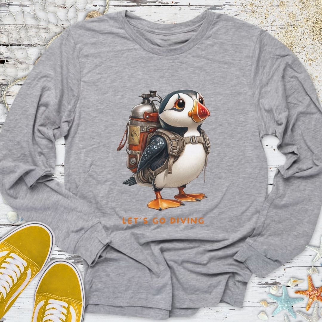 Diving Puffin Long Sleeve Tee