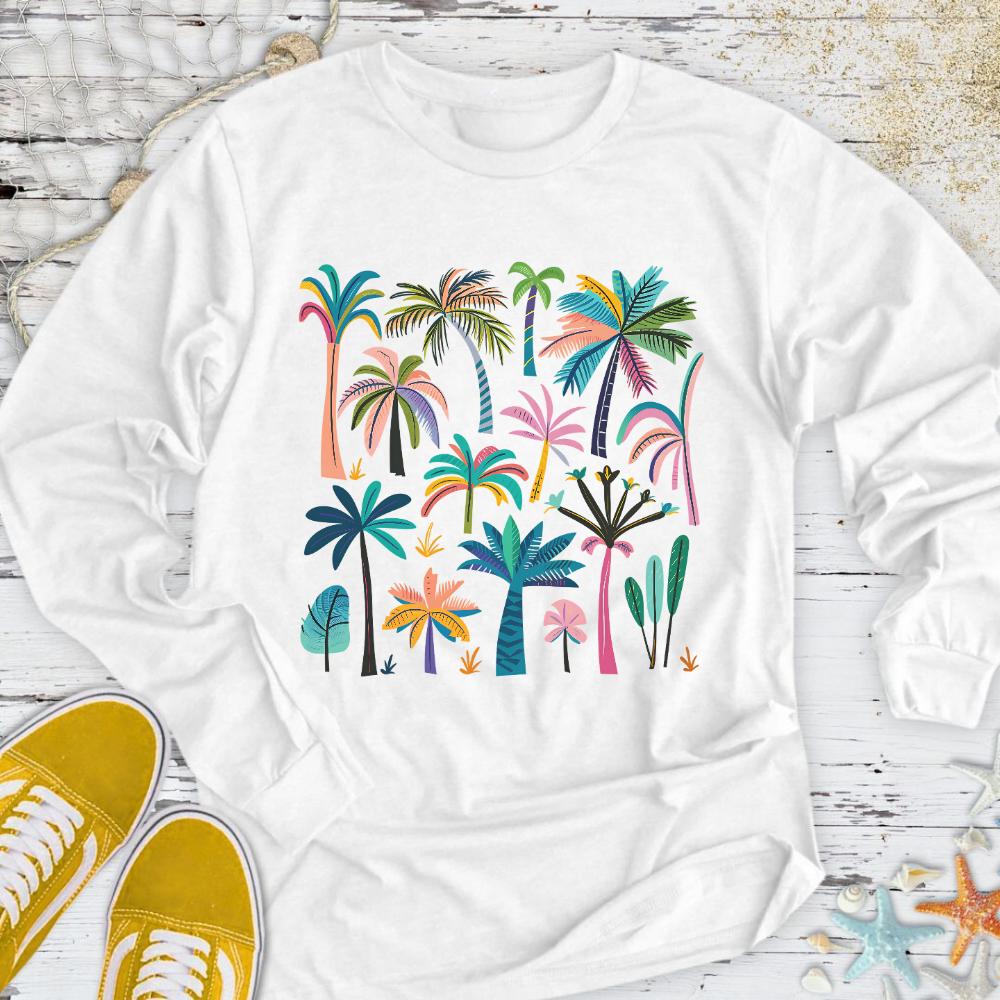 Colorful Palms Long Sleeve Tee