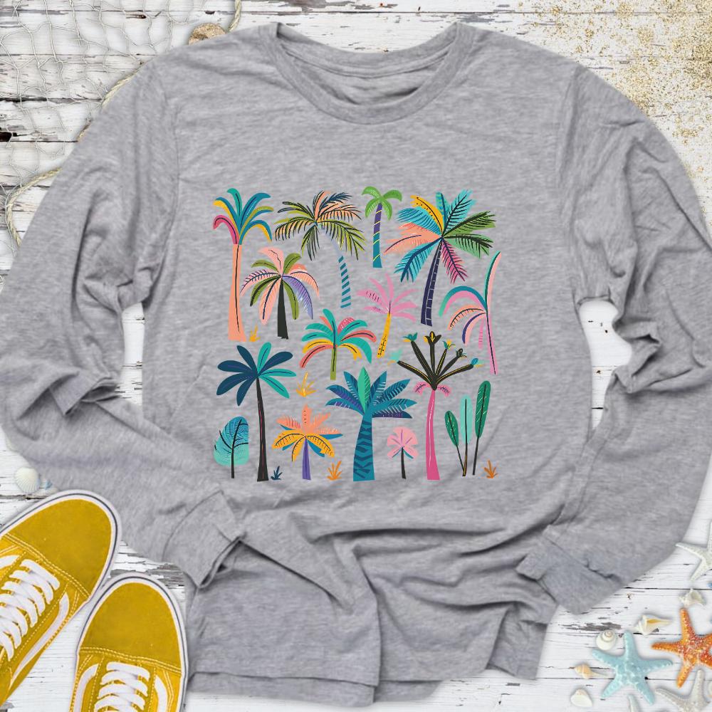 Colorful Palms Long Sleeve Tee