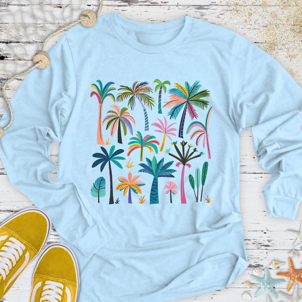 Colorful Palms Long Sleeve Tee