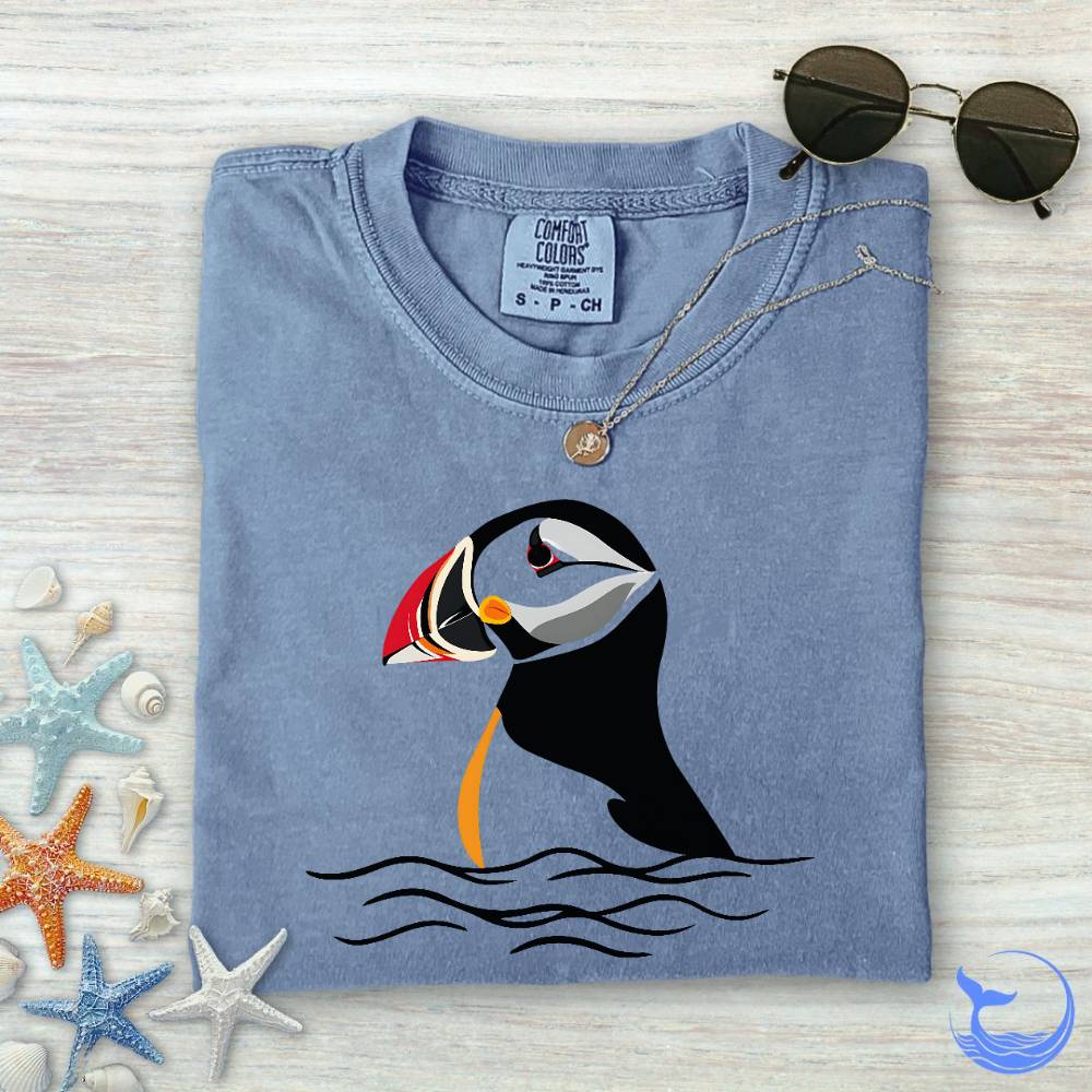 Retro Puffin Comfort Colors T-Shirt