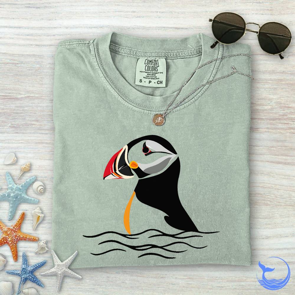 Retro Puffin Comfort Colors T-Shirt