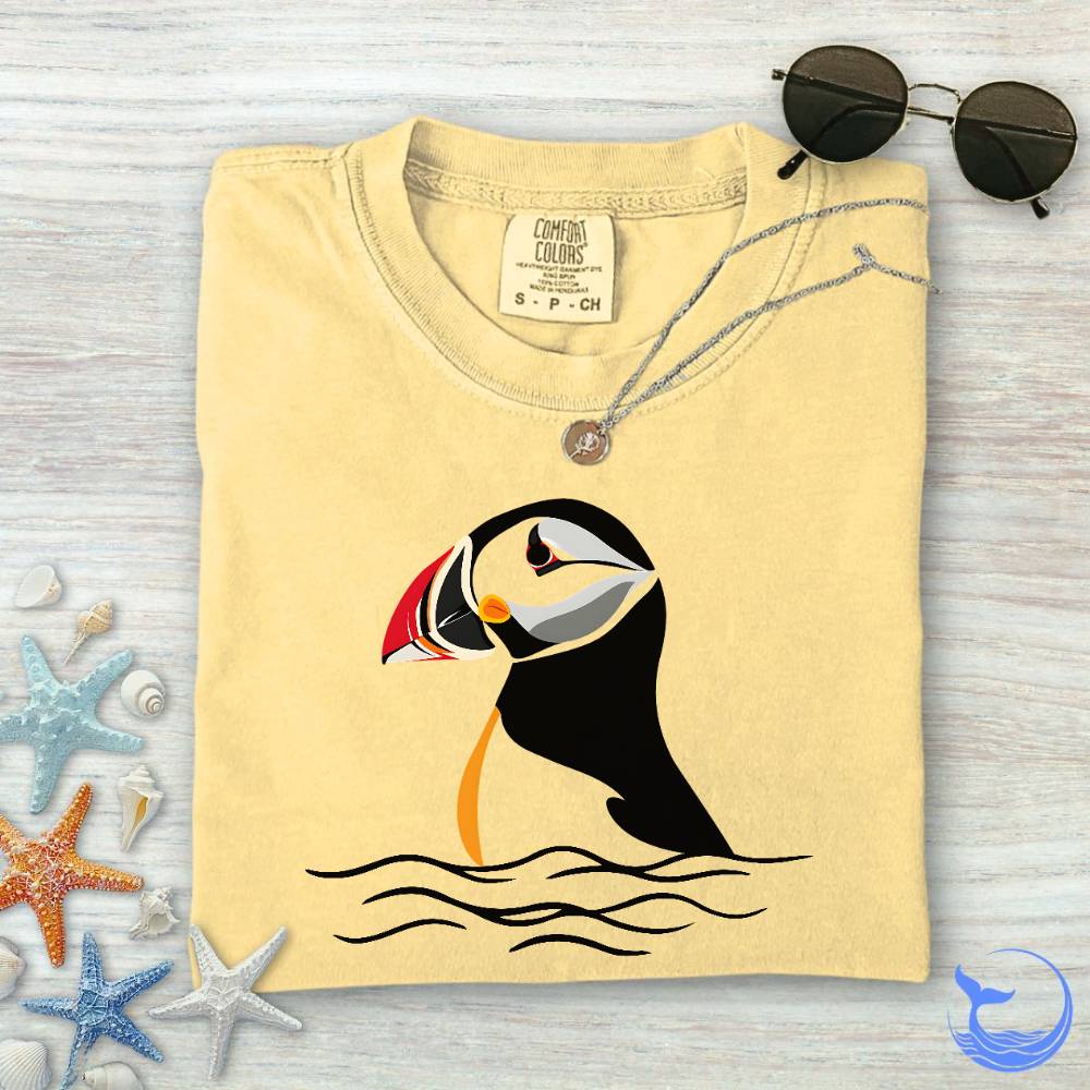 Retro Puffin Comfort Colors T-Shirt