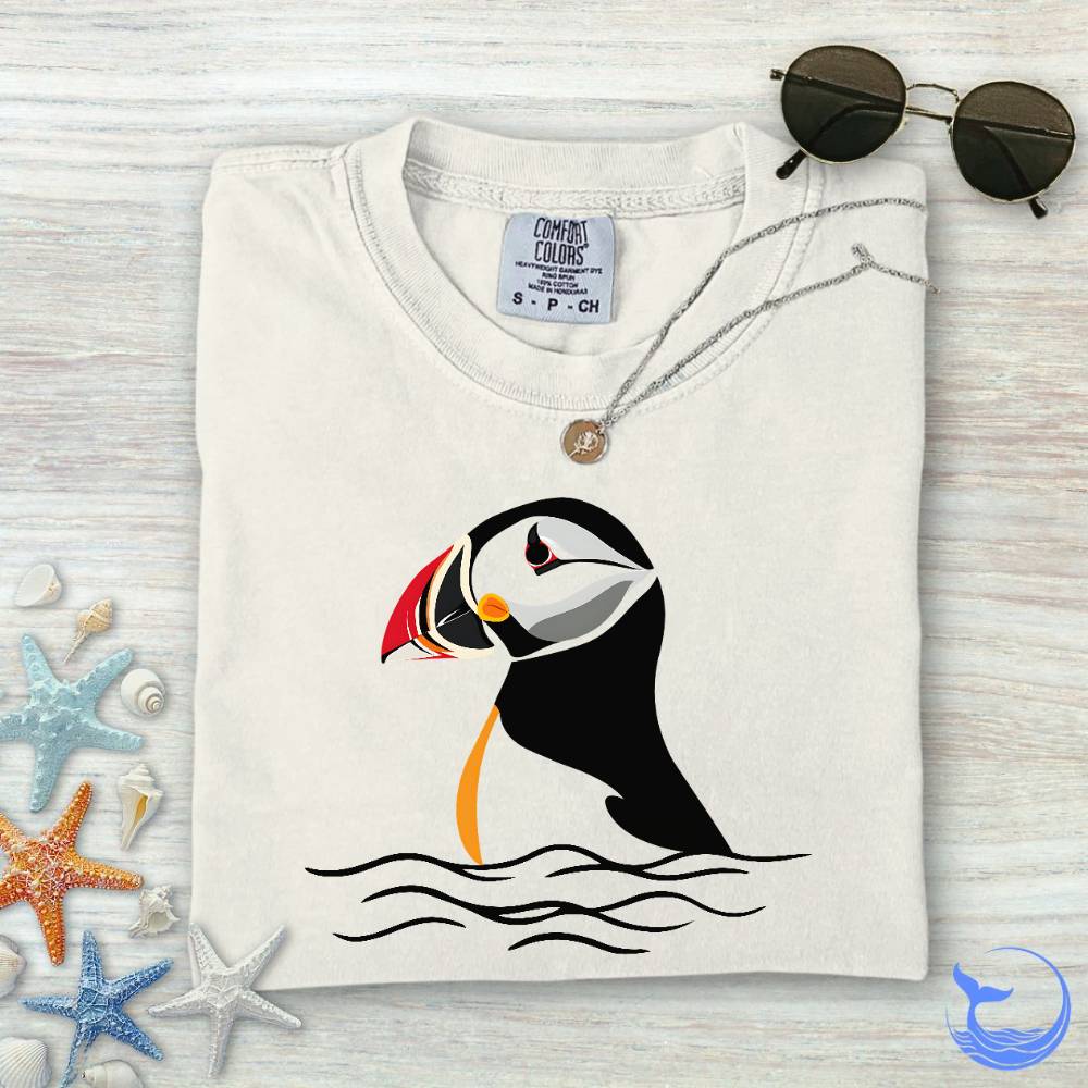 Retro Puffin Comfort Colors T-Shirt