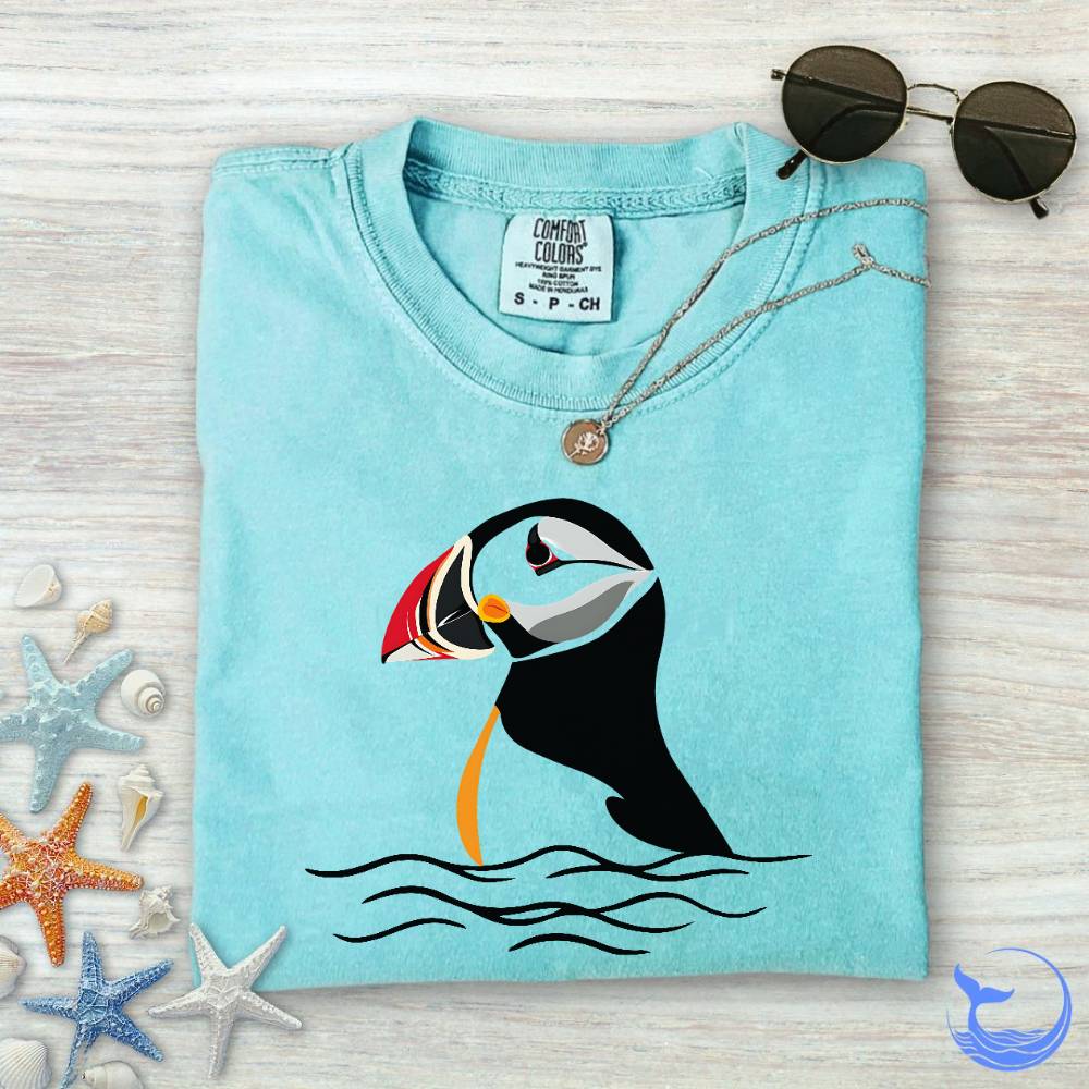 Retro Puffin Comfort Colors T-Shirt