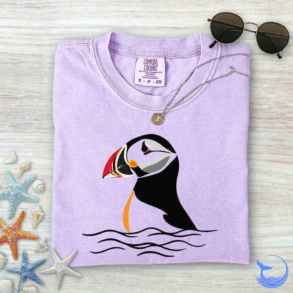 Retro Puffin Comfort Colors T-Shirt