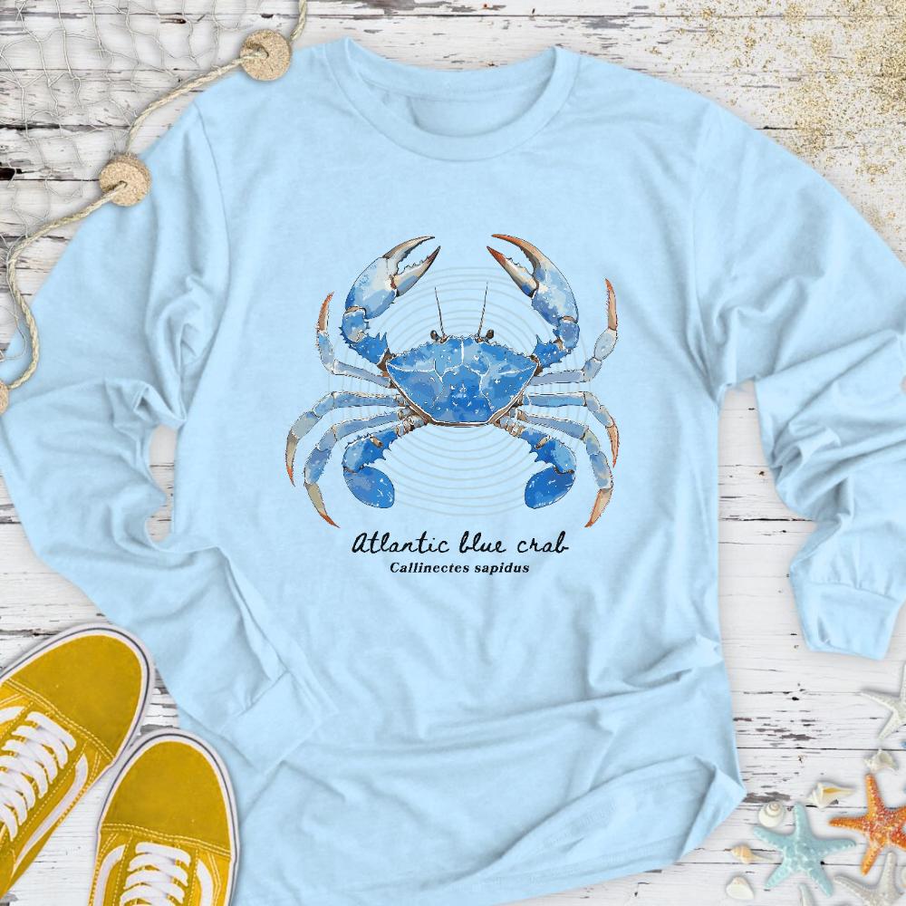 Atlantic Blue Crab Long Sleeve Tee