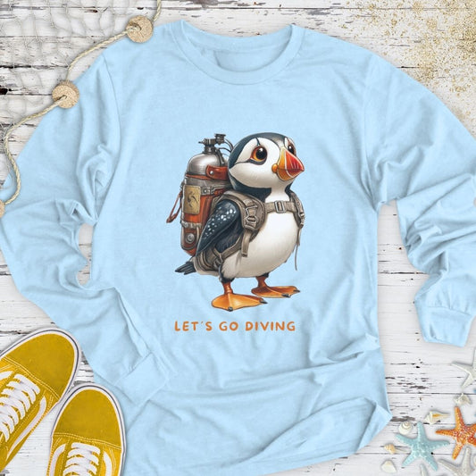 Diving Puffin Long Sleeve Tee