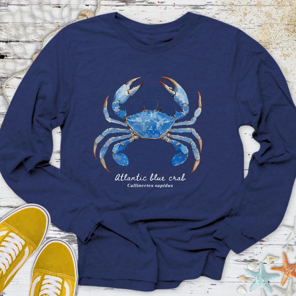 Atlantic Blue Crab Long Sleeve Tee