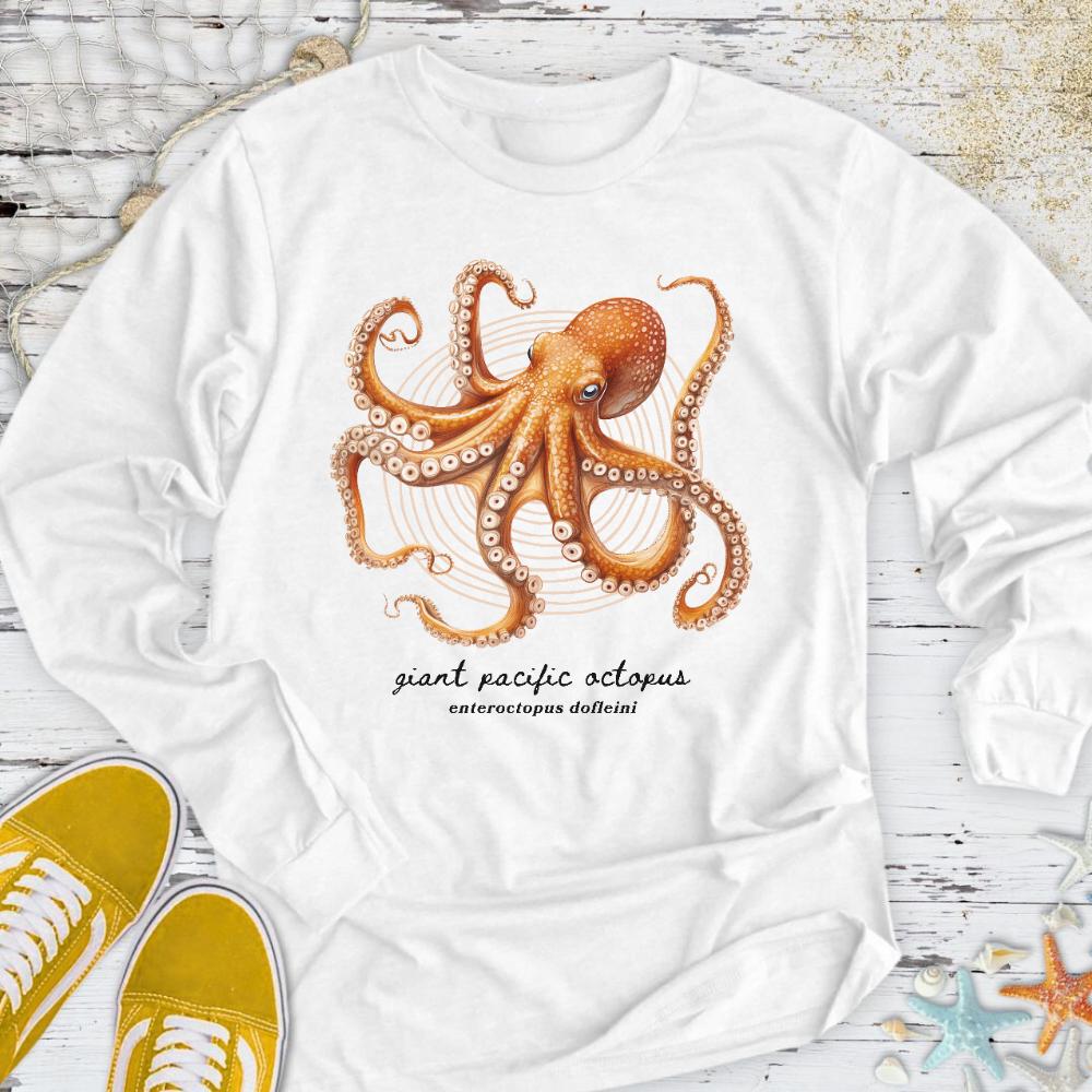 Giant Pacific Octopus Long Sleeve Tee