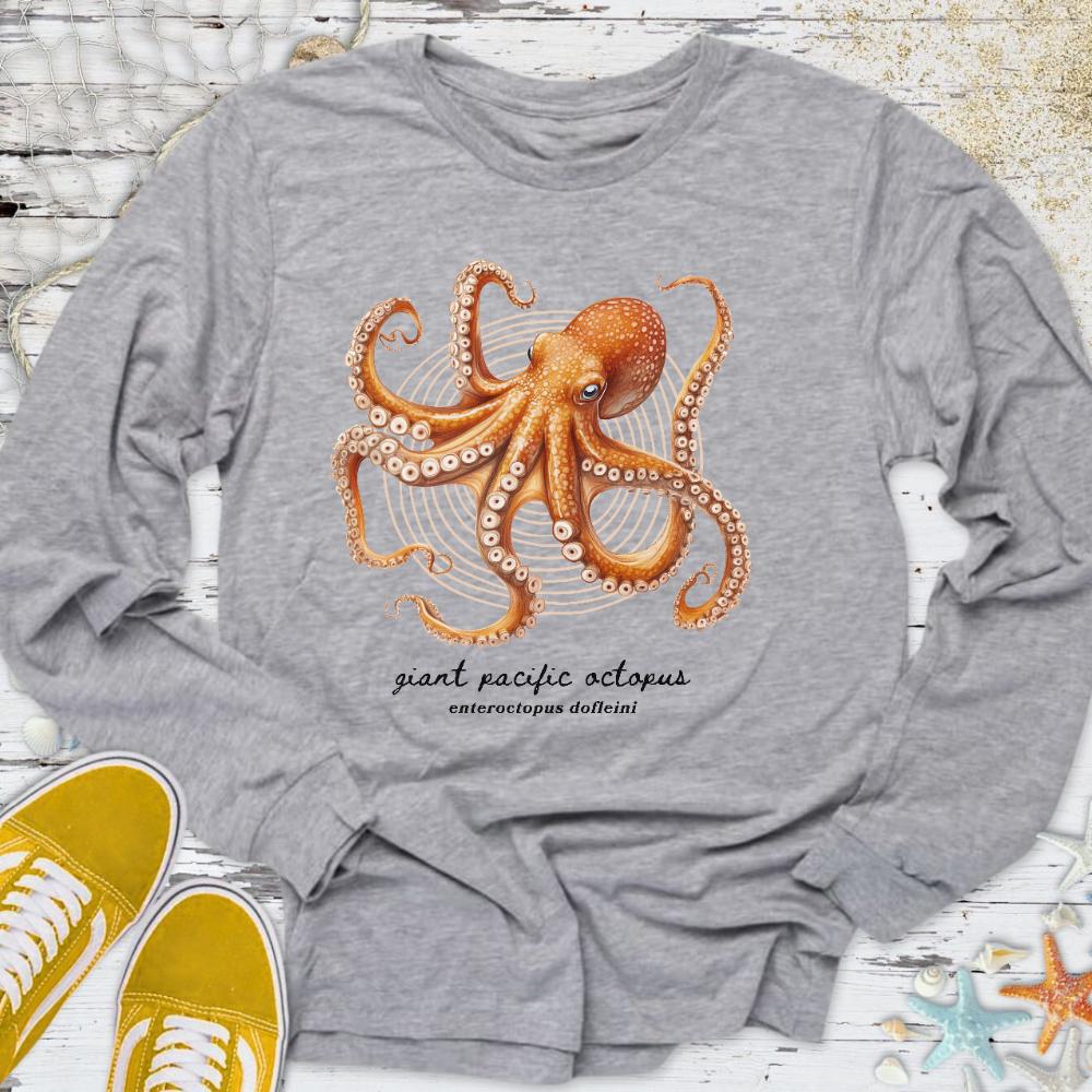 Giant Pacific Octopus Long Sleeve Tee