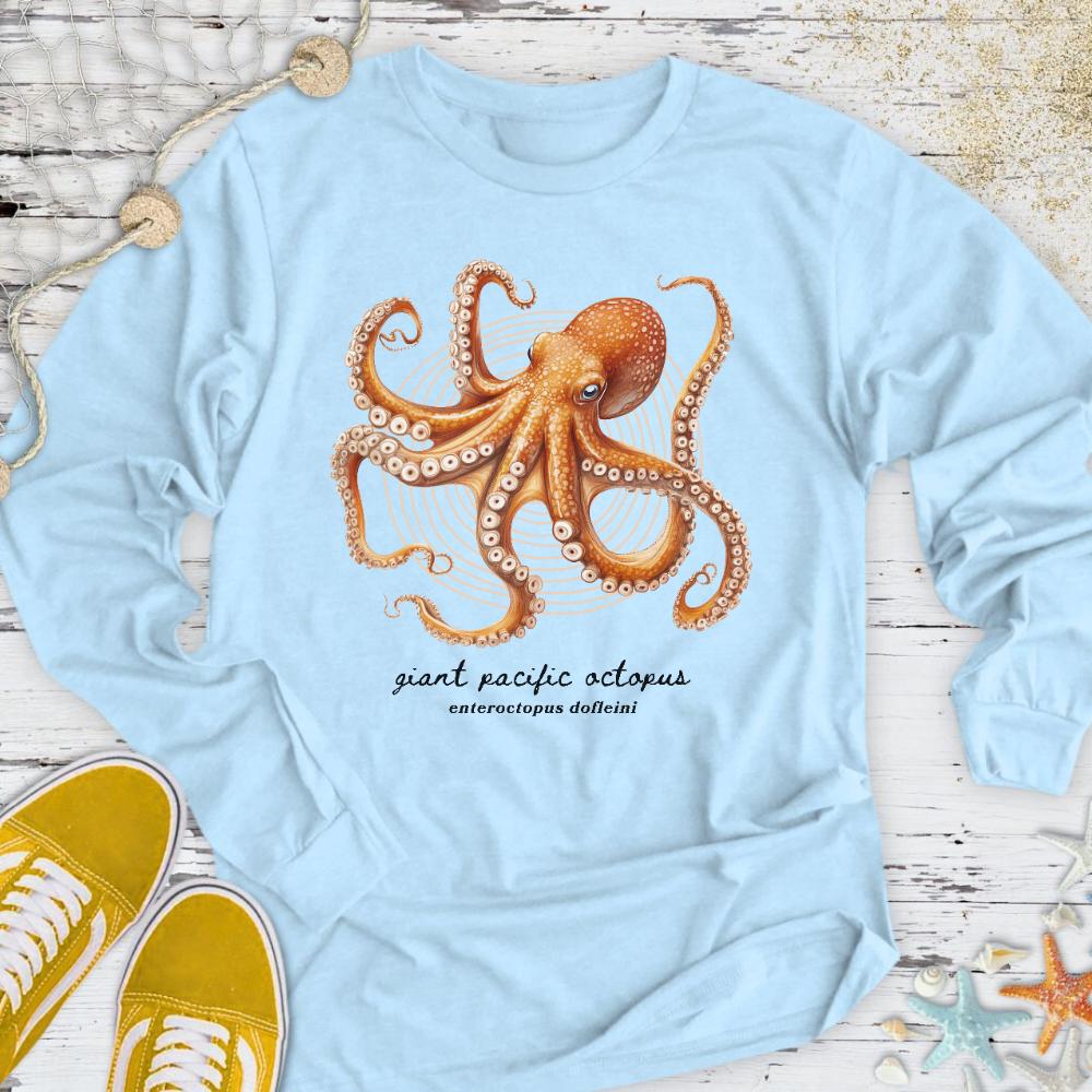 Giant Pacific Octopus Long Sleeve Tee