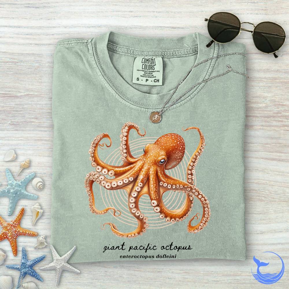 Giant Pacific Octopus Comfort Colors T-Shirt